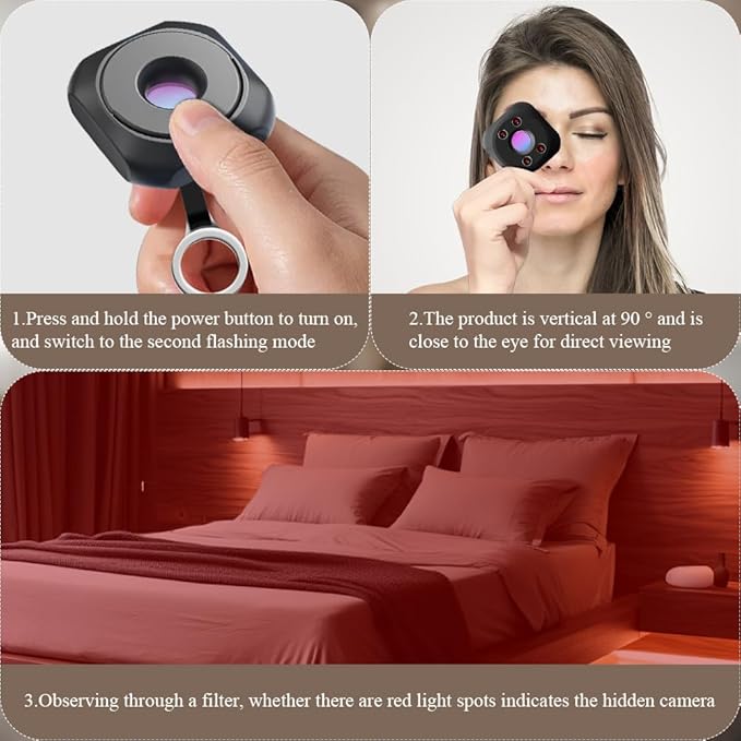 Hotel Anti Spy Hidden Camera Detector With Keychain